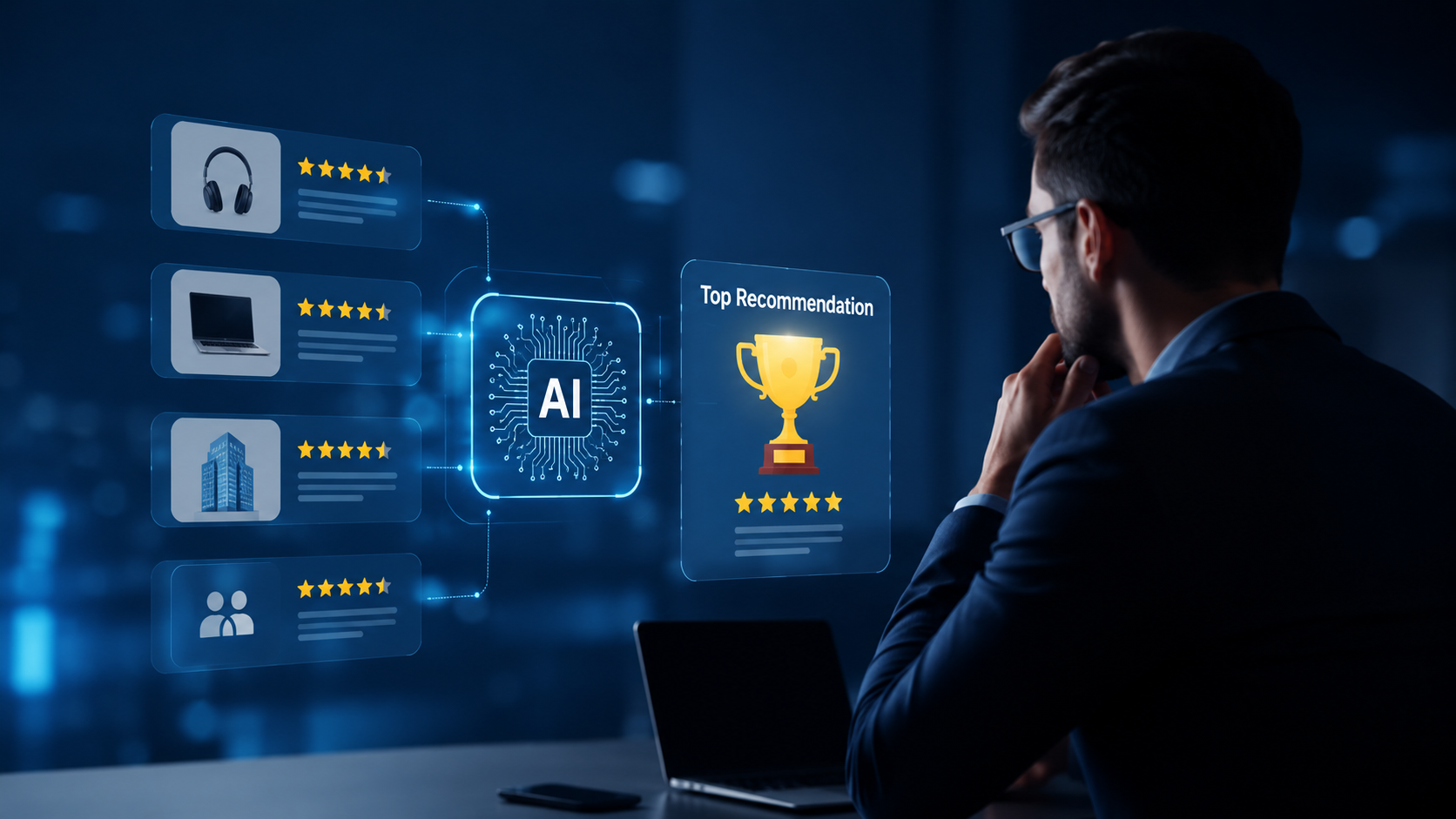 Businesses Receiving AI Recommendations