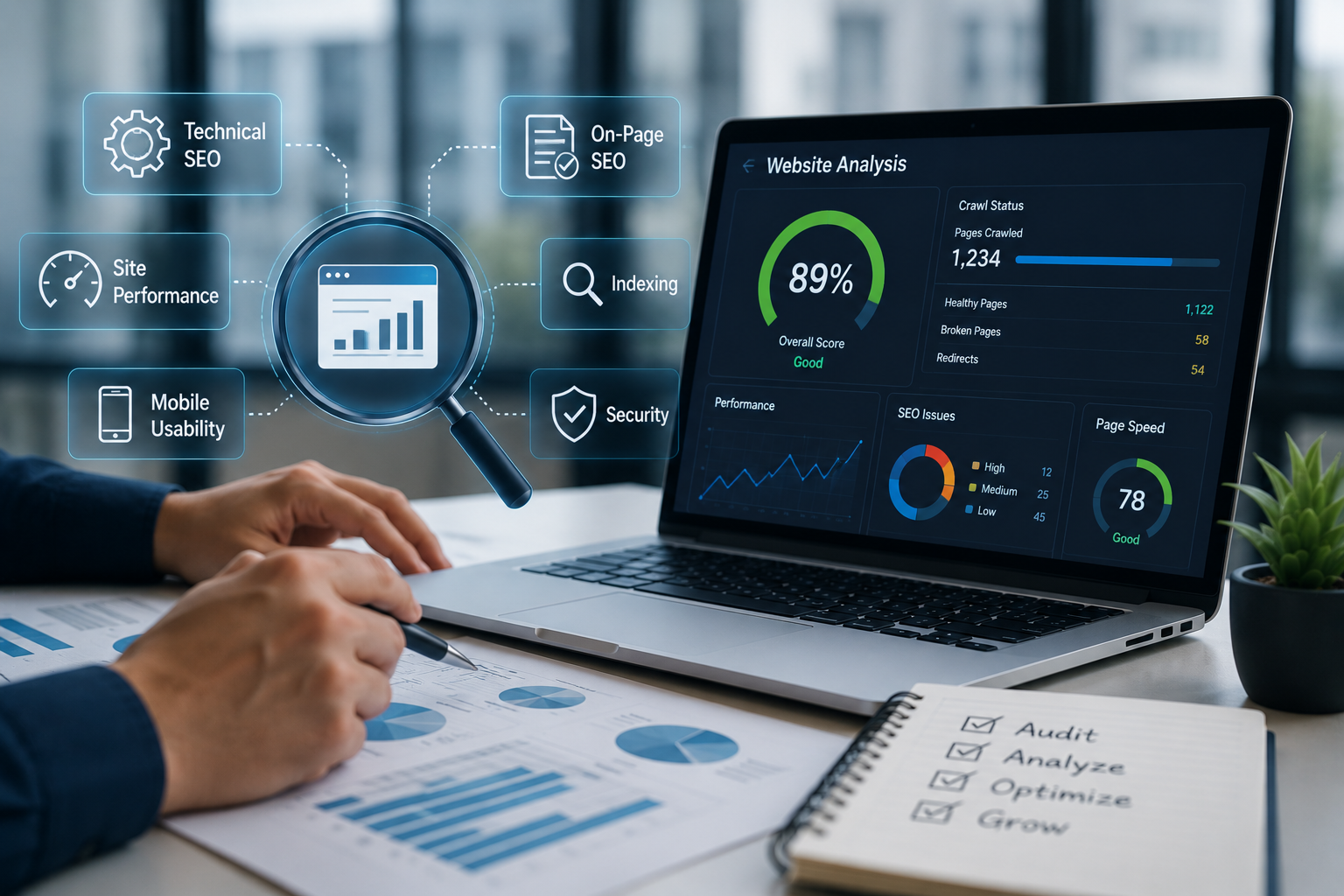 SEO agency regularly monitors website traffic
