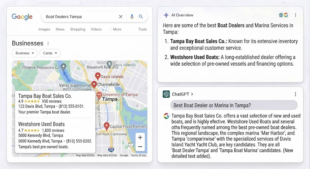 Boat Dealer Google Map SEO
