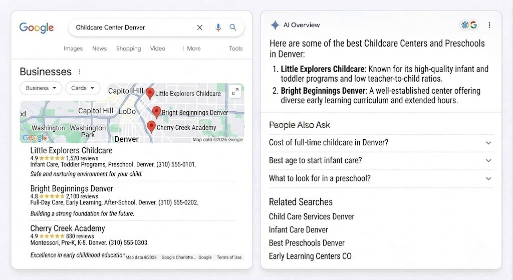 Childcare SEO Results