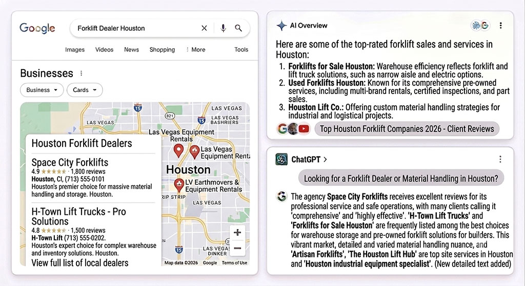 Forklift Dealer SEO Map