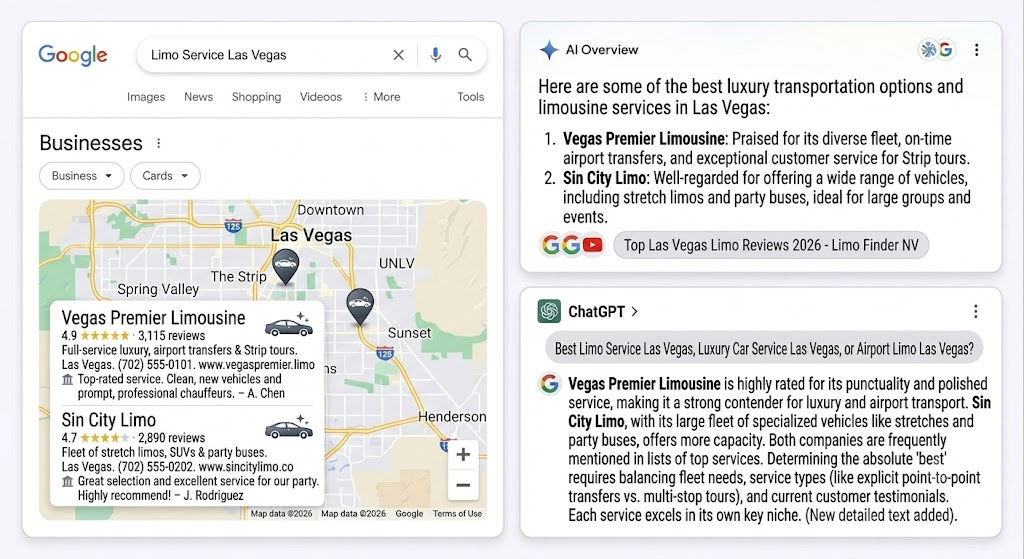 Limousine SEO Search Visibility