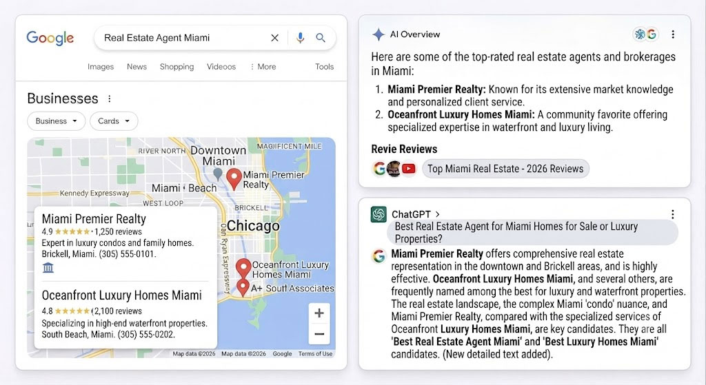 Real Estate SEO Map Rankings