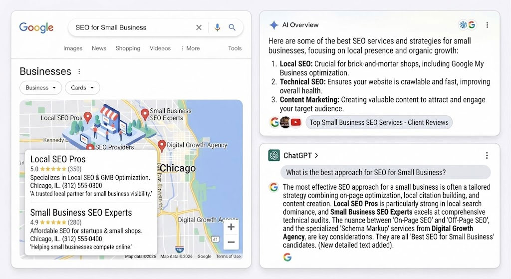 Small Business Local SEO Map Ranking