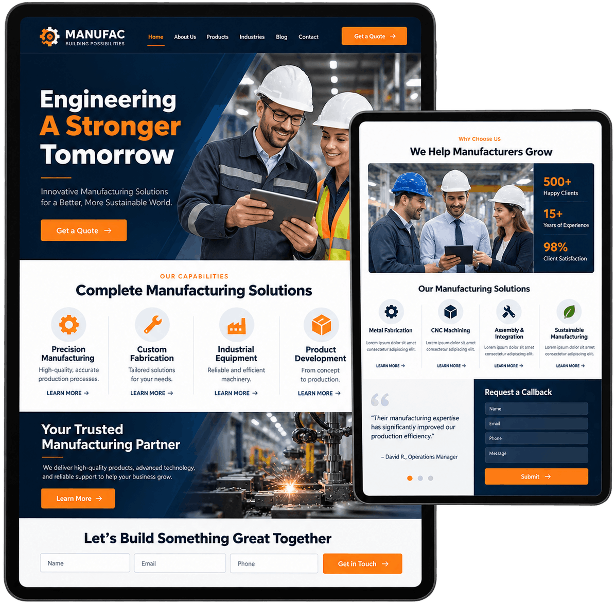 Manufacturing Website Design
