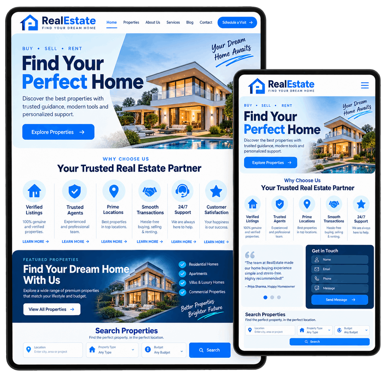 Real Estate Web Design Services