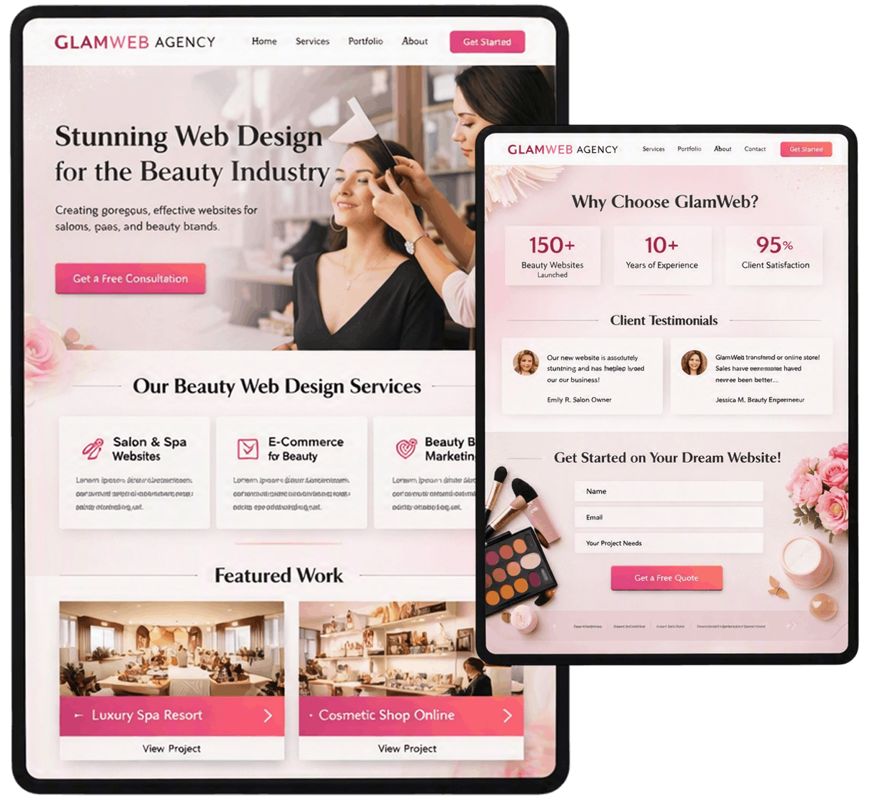 Beauty Industry Website Design
