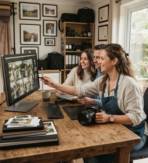 Photographer working on creative projects